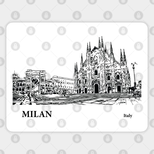 Milan Italy Magnet by Lakeric